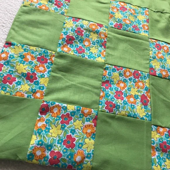 Handmade Green Floral Tote Bag BRAND NEW - Picture 2 of 5